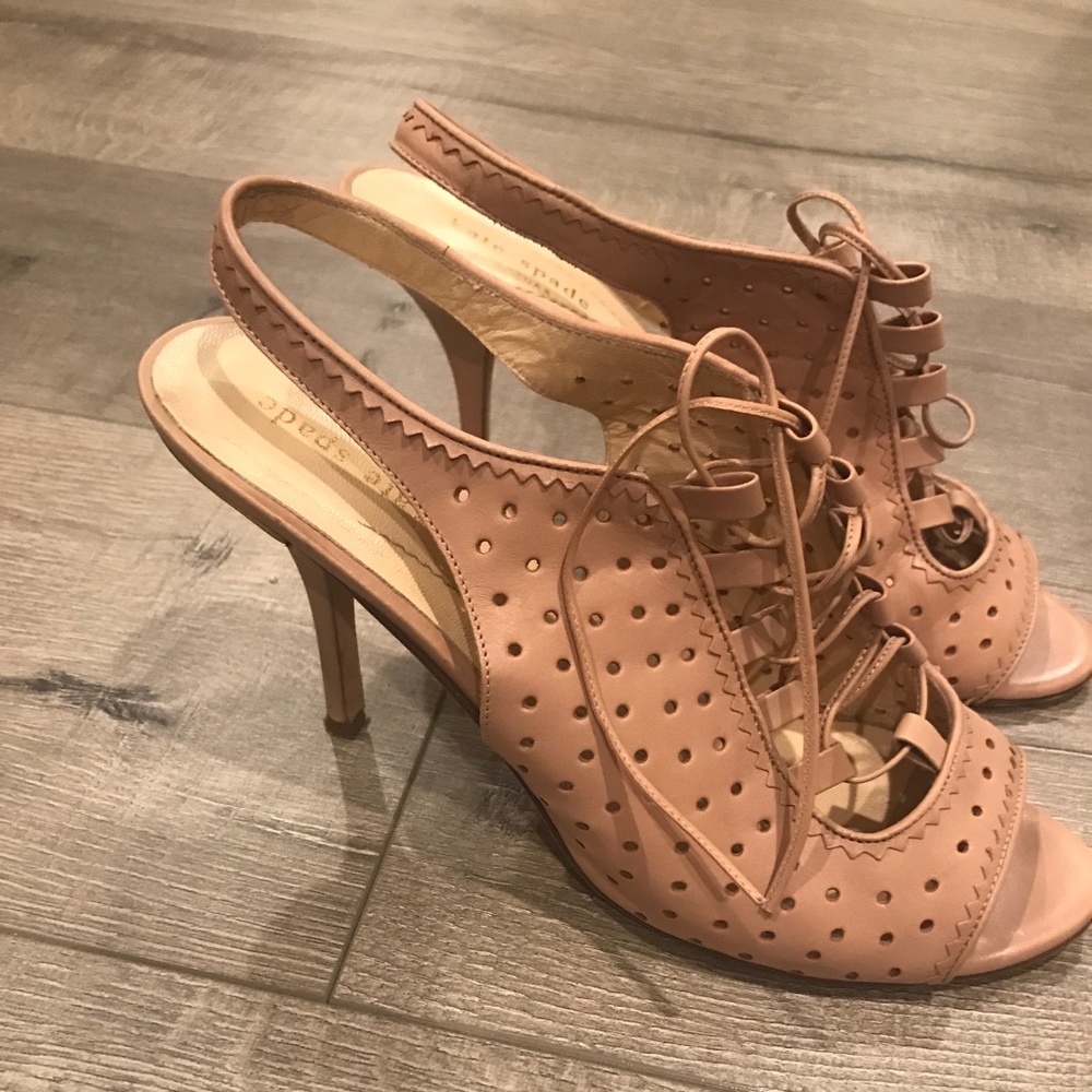 Kate Spade lace up heeled leather sandals